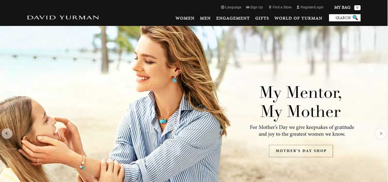 珠寶網(wǎng)站設(shè)計實例--David Yurman